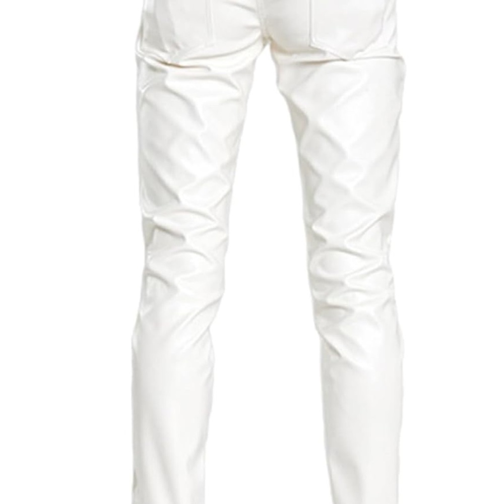 Men’s shiny wet faux leather pants. - Picture 2 of 5